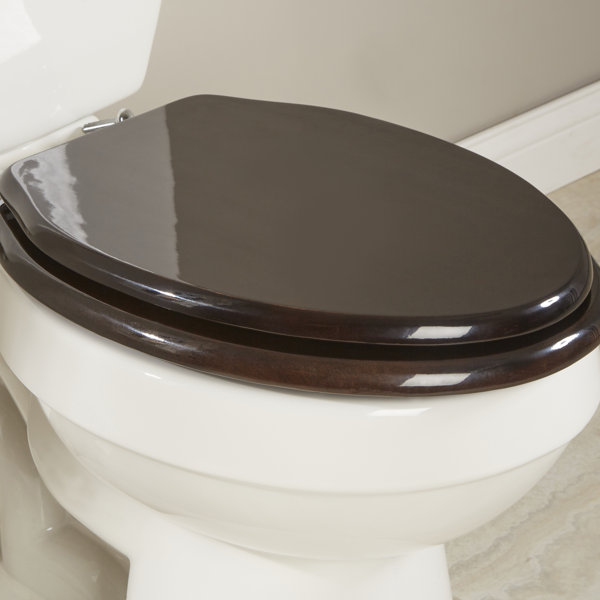 Jones Stephens Designer Solid Wood Elongated Toilet Seat & Reviews